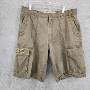 Old Navy Mens Cargo Shorts Khaki Multiple Pockets Serial No ML135 Sz 36 16PT